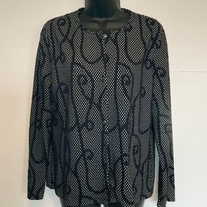 Robert kitchen black and white cardigan-Large